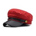 Women'S Spring And Autumn All-Match Retro Flat-Top Beret Adjustable Casual Fashion Small Face Sun Hat Classic Navy Hat. 