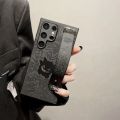 Japan Anime Pocket Monsters Pokémon Gengar Wrist Strap Holder Phone Case For Samsung Galaxy S 24 23 22 Ultra Puls Leather Cover.