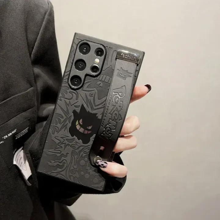 Japan%20Anime%20Pocket%20Monsters%20Pok%C3%A9mon%20Gengar%20Wrist%20Strap%20Holder%20Phone%20Case%20For%20Samsung%20Galaxy%20S%2024%20%2023%2022%20Ultra%20Puls%20Leather%20Cover%20-%20Image%204