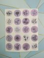 Journling Pack of 3 different colors circular UNCUT sticker sheets for journal and gifts (Uncut sheet). 