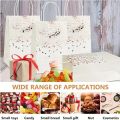 5/10PCS Black Brown White Bronzing Paper Bags Portable Birthday Gift Paper Bags Shopping Birthday Wedding Christmas 22x16x8cm. 