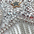 1pair Tassel Rhinestone Star Nipple Stickers Women Bra Nipple Cover Reusable Wear Silicone Nipple Pasties Chest Stickers.