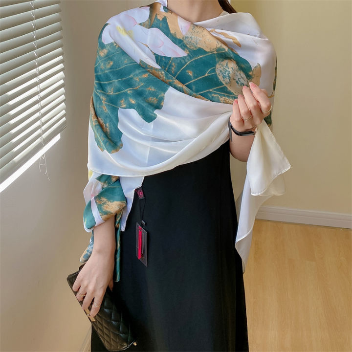 Design%20Satin%20Silk%20Shawl%20Hijab%20Scarf%20Women%20Fashion%20Summer%20Sunscreen%20Beach%20Stole%20Wraps%20Bufanda%20Female%20Headkerchief%20Echarpe%20New%20-%20Image%206