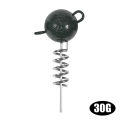 Rosewood Screw Jig Head For Soft Lure 7g 10g 15g 20g 25g 30g 50g With Screw Spiral Sinker Weight Rubber Fish Fishing Equipment.