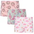 Girls 3 Pack Mermaid White Swan Boxer Cotton Underwear. 