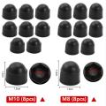 16Pcs Screw Protection Cap Cover Bolt Nuts M8 M10 Exposed Hexagon Plastic Front Rear Door Deco. 