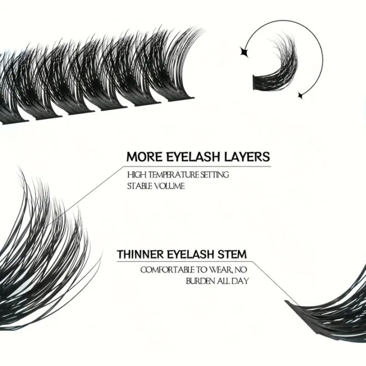 DIY%20Eyelash%20Extension%20Kit%20-%20Fluffy%20Mixed%20Lengths%2010-16mm,%200.07mm%20Thick%20Lashes%20with%20Tweezers%20Beginner-Friendly%20Reusable%20Set%20-%20Image%202
