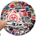 50PCS Japan JDM Racing Car Anime Graffiti Sticker  Laptop Motorcycle Car Skateboard Waterproof Decal Kids Toy Gift Sticker. 