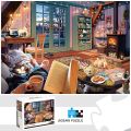 1000 Pieces Warm Home Jigsaw Puzzles for Adults Home Decor Games Family Fun Floor Puzzles Educational Toys for Kids.