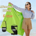 6 Sizes High Quality Microfiber Towel - Premium Quick Dry Ultra Absorbent Towel + Portable Bag for Gym Beach Yoga Camping Travel.