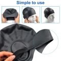 Professional Durable Silicone Swimming Cap with Ear Pockets for Adults and Teens Protects Long Hair and Provides High Elasticity. 