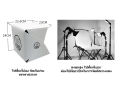 New light room V2 mini portable foldable photography studio with LED light folding mini photo box with 22.6x23x24 cm LED light.. 