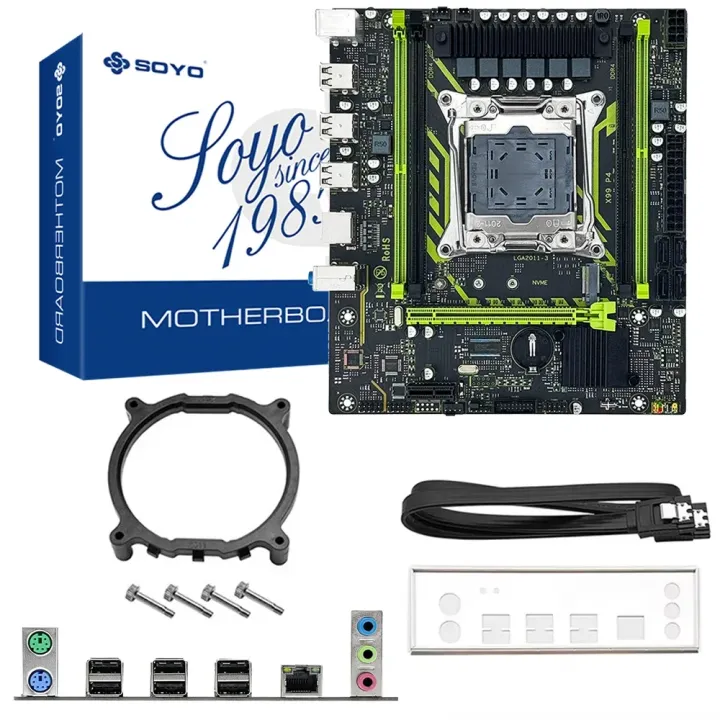 X99-8D4%20SOYO%20Motherboard%20Set%20Kit%20With%20Intel%20LGA2011-3%20Xeon%20E5%202650%20V4%20CPU%20DDR4%208GB%20(1*8GB)%202133MHZ%20RAM%20Memory%20NVME%20M.2%20SATA%20-%20Image%205