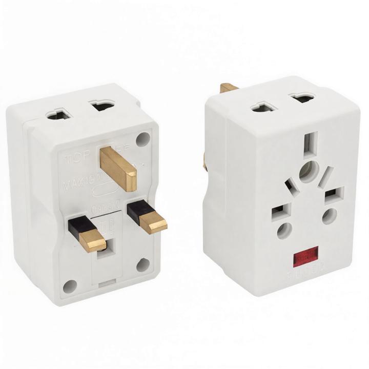 Multi Socket Universal Adapter With Fuse - 3 Square Pin (Multi Plug ...