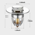 Universal Rebound Drain Plug Filter Household Bounce Core Push Type Drain Filter Kitchen Sink Bathroom Bathtub Plug Water Stop. 