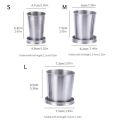 Outdoor Portable Outdoor Camping Portable Metal Stainless Steel Telescopic Cups Folding Cups Drinks Cups..