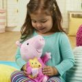 Peppa Pig Peppa’s Bedtime Lullabies Singing Plush Doll, 12 Inch Interactive Stuffed Animal, Preschool Toys for 18 Month Year Old Girls and Boys and Up, with Teddy Bear Accessory || birthday gift for boys & girls musical toy. 