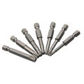 7pc Hexagonal Handle Five Star Hollow Screwdriver Head with Hole S2 Magnetic Screwdriver Head T10-T40 Tool Set. 