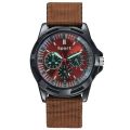 Fabric Canvas Strap Casual Cool Round Dial Wrist Watch for men - Watch For Men - Watch - Watch For Men - Watch - ঘড়ি.