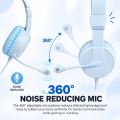 GM103 Gaming Headphones - Over-Ear Stereo Sound Rgb Headset with 360Â° Adjustable Noise Reducing Microphone for PC, Laptop, Mobile, PS4, Xbox - 3.5mm Wired Plug - Red & Black - By FunBug. 