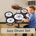 Children's Jazz Drum Set 3 drums/5 small stools Drum Stick Set Children's Music Development Intelligence Education Toy Gifts. 