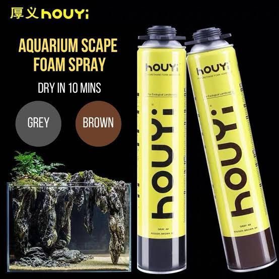 HOUYI EXPANDING FOAM SPRAY FOR AQUARIUM SCAPE 900g