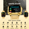 LIGE Men's Smart Watch With LED Flashlight 2.01-inch HD Screen Bluetooth Calling Heart Rate Monitor AI Voice Control Waterproof.