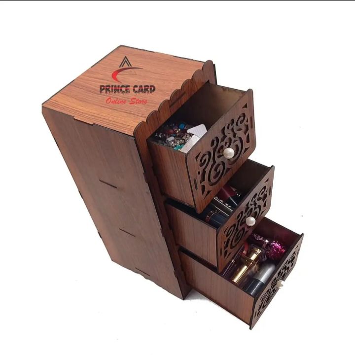 Storage box jewellery box jewellery storage box for girls 3 drawer cosmetic storage  and makeup box organizer Box triple Case jewellery box multidesigns