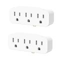 2pcs Wall Sockets Outlet Extender 15A 1875W Portable Wall Plug Adapter US Power Strip Electric Socket Splitter Spaced for Home. 
