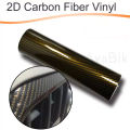 30/50CM High Gloss Texture Black Gold 2D Car Body Interior Accessorie Vinyl Decoration Films Car Carbon Fiber Vinyl Wrap Sticker.