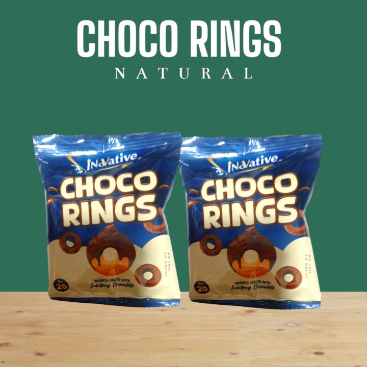 CHOCO RINGS Biscuits Coated With indulging Chocolate ( 1 Box in 12 pc)