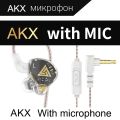 Original QKZ AKX IEM Monitor Level Headphone Transparent In-Ear Wired Earbuds With Mic HiFi Bass Stereo Muisc Earphone AUX 3.5MM. 