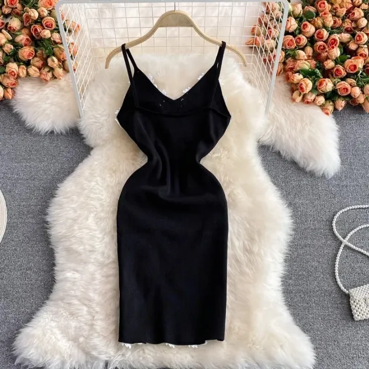 2024%20%20Backless%20Lace%20Patchwork%20Knitted%20Split%20Summer%20Dress%20Women%20Black%20Mini%20Party%20Dress%20Bodycon%20Sheath%20night%20Club%20Outfits%20-%20Image%202