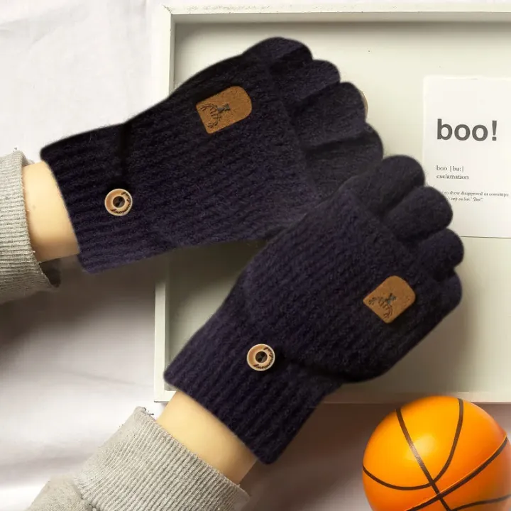 Men%20Women%20Winter%20Gloves%20Half%20Finger%20Open%20Flip%20Design%20Flap%20Warm%20Gloves%20Knitted%20Thickened%20Windproof%20Hand%20Cover%20s%20for%20Outdoor%20-%20Image%207