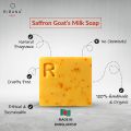 Ribana Saffron Goat Milk Soap 110 G Bar of Pure Goat Milk Soap for All Skin Types Enriched with Natural Ingredients. 