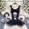 Maid Outfit Maid Dress Cosplay Sweet Classic Apron Maid Costume with  Headwear Bodysuit. 