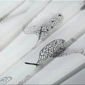 1 PC Lightweight Black Leaf Pattern Shower Curtain PEVA Plastic Waterproof Bathroom Curtain Bathroom Partition for Home. 