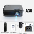 AUN A30 Upgraded Portable Projector LED Home Theater Projector Mini Cinema Smart TV Beamer Support 1080P Full HD Movie Play. 