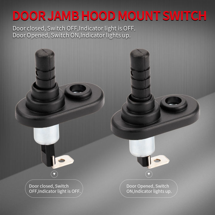 DaierTek%205PCS%20Door%20Pin%20Switch%2012V%20Alarm%20Hood%20Pin%20Switch%20Momentary%20Universal%20Adjustable%20Door%20Jamb%20Flange%20Light%20Switch%2020A%2012V%20-%20Image%202