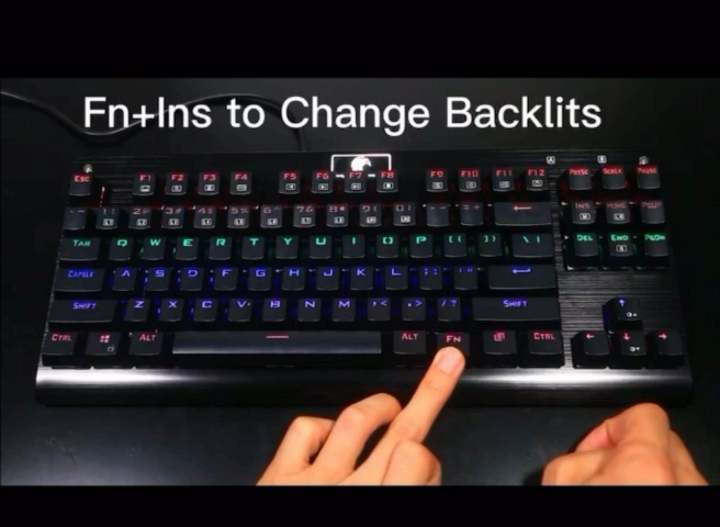 E-Yooso Falcon Z-77 Mechanical Gaming Keyboard ARGB blue Switch Z-77 87-Key LED Backlit N-Key Roll-Over Mechanical Keyboard ARGB hot swappable Keycap & switch puller 5 extra blue shaft switches (Black)