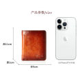 Dante Leather Men's Wallets RFID Anti-theft Brush Degaus Head Layer Cowhide Retro Casual Vertical Money Bag Money Two fold Clips. 