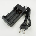 18650 Battery Charger EU Plug 2 Slots Smart Fast Charger 18650 Lithium Rechargeable Battery Charging Device DC4.2V 1A.