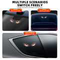 Solar Powered Cool DEMON EYE Led Ambient Light Car Neon Light Wireless Suction Cup USB Rechargeable Atmosphere Breathing Lamp.