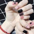 12pcs/24pcs Korean Style Fake Nail Tips Set | Multiple Designs | With Double-Sided Nail Glue Stickers. 