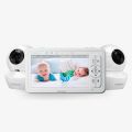 HDS2 - Video Baby Monitor with HD Cameras & Split Screen, NEW! Babysense 5" HD Split-Screen Baby Monitor, Video Baby Monitor with 2 Cameras and Audio, Night Light, 960ft Range, Two-Way Audio, 4X Zoom, Night Vision, 4000mAh Battery. 