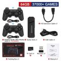 NEW Rechargeable X2 PLUS Video Game Stick Console 2.4G P3 Rechargeable Wireless Controller Retro Games for PSP/PS1/FC 64G/128G. 