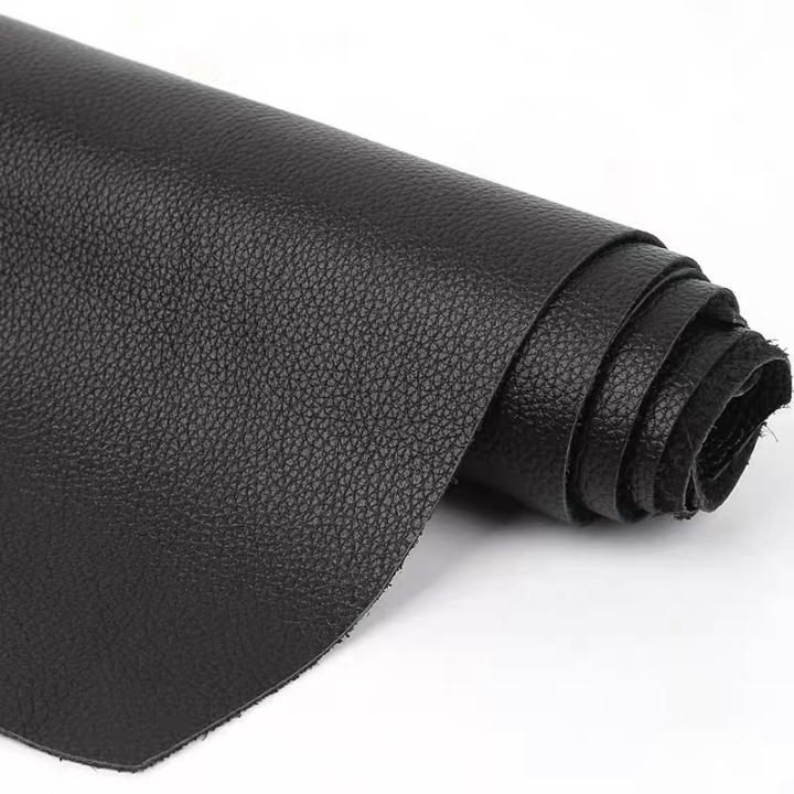 Black Thin Cowhide 1.0mm Genuine Leather Seat, Sofa Cushion, Soft Leather Material, Thin Head Layer, Pure Leather Fabric, Leathe