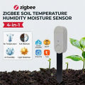 Tuya Zigbee Temperature Humidity Moisture Detector Smart Soil Moisture Light Sensor Real Time Monitor Support Home Assistant Z2M lightify. 