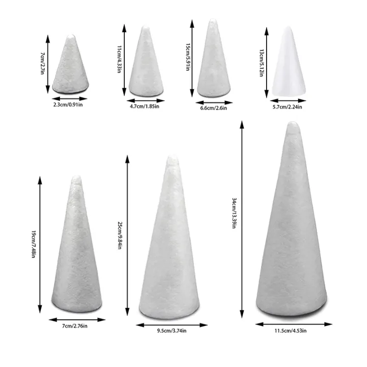 Polystyrene Foam Tip Cone Christmas TreeCraft DIY Materials Handmade ...