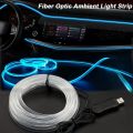 3M Neon LED Car Interior Lights USB LED Strip Fiber Optic Lights Wireless App Control Sync to Music RGB LED Ambient Lighting Car.